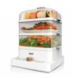 RAF 12L -3 Level Square Electric Food Cooking Steamer Pot -With Display & Timer Function.