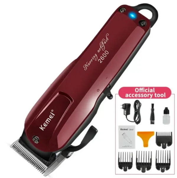 Kemei Rechargeable Saloon Hair Clipper, Beard Shaver, Hair Trimmer Shaving Machine. - Image 2