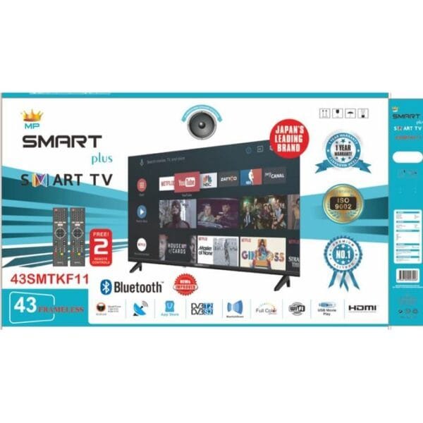 Smart plus 43-Inch Frameless Full HD Android 14 Smart TV -[ Free To Air].