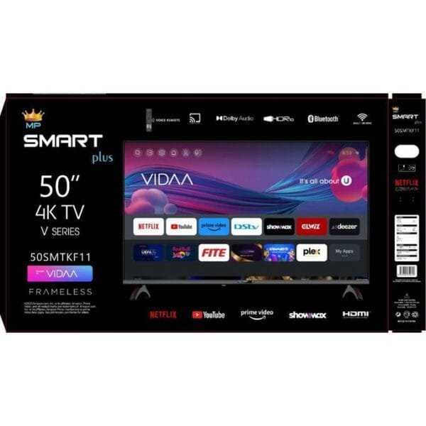 Smart Plus 50" V Series 4K VIDAA Smart TV-Frameless Free To Air Tv .