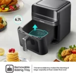 Hisense Air Fryer 6.7L, Power 1350 W, With LED Display And Touch Control, Temperature Infinitely Adjustable without BPA and PFOA