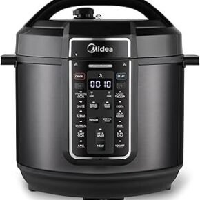 Midea 12-in-1 Electric Pressure Cooker, 8 Quarts, 12 Presets, Multi-Functional Programmable Slow Cooker, Rice Cooker, Steamer, Sauté Pan, Yogurt Maker, and More, Stainless Steel