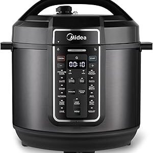 Midea 12-in-1 Electric Pressure Cooker, 8 Quarts, 12 Presets, Multi-Functional Programmable Slow Cooker, Rice Cooker, Steamer, Sauté Pan, Yogurt Maker, and More, Stainless Steel