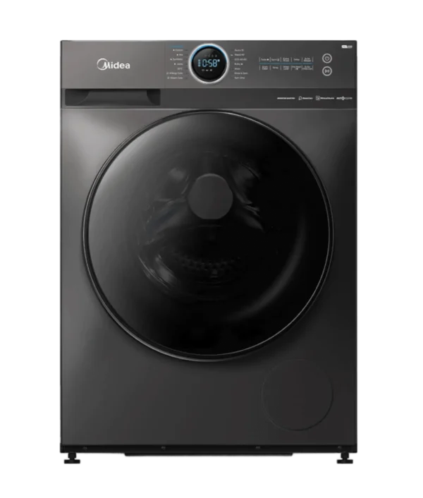 A-MF200W80WB-T-front-view-v1 Midea 8KG Front Load Smart Washing Machine, Wi-Fi Connectivity | MF200W80WBTGCC - Image 1
