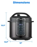 Midea 12-in-1 Electric Pressure Cooker, 8 Quarts, 12 Presets, Multi-Functional Programmable Slow Cooker, Rice Cooker, Steamer, Sauté Pan, Yogurt Maker, and More, Stainless Steel - Image 3