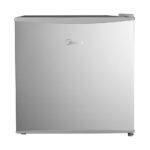 Midea 50L Sliver Stainless Steel Home Office Mini Bar Fridge Small Refrigerator, Silver