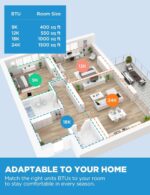 Midea 12,000 BTU Wall Split Air Conditioner, Efficient | MSAF-12CRN1-QB6