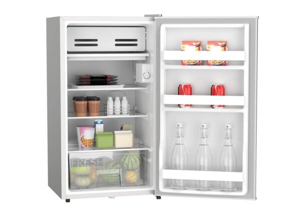 Midea 120L Single Door Refrigerator with Separate Chiller Compartment, 2L Bottle Holder, Adjustable Legs, 5 Year Compressor Warranty, Mini Fridge for Kitchen, Bedroom, Office &...