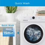 Midea 6KG Front Load Washing Machine with Lunar Dial, 1000 RPM, 15 Programs, Fully Automatic Washer, Digital LED Display, Child Lock, Mute Function, 90° Hygiene, 10 Years Motor...