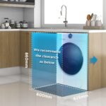 Midea MF200W70B/E Freestanding Washing Machine, BLDC Motor, Bright LED Display, Health Guard, Steam, 15‘ Quick Wash, 1400RPM, 7kg load, White