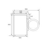 Midea MF200W70B/E Freestanding Washing Machine, BLDC Motor, Bright LED Display, Health Guard, Steam, 15‘ Quick Wash, 1400RPM, 7kg load, White