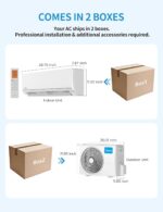 Midea 12,000 BTU Wall Split Air Conditioner, Efficient | MSAF-12CRN1-QB6