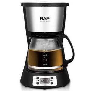 RAF Coffee Maker, Drip Coffee Machine with 1.5L Water Reservoir & Glass Carafe, Programmable Digital Timer, Auto-Drip & One-Touch Operation for Home & Office,1000W
