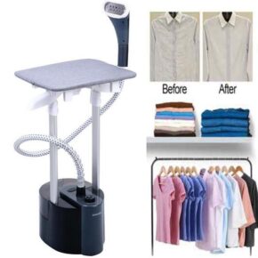 Sonashi 1.6L Garment Steamer with 35G/min Steam Flow, Mechanical Control, and Overheat Protection, Continues Working for 60 Mins, Adjustable Height - Ironing Board