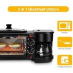 Hoffmans 3 In 1 Electric Breakfast Machine Multifunction, Coffee Maker, Frying Pan, Mini Oven, Bread Pizza Oven Frying Pan - Image 4