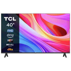 TCL 40 inch Smart TV, Full HD, Frameless Design, Inbuilt Decorder, Screen Casting, DVB-T2, H.265, Black