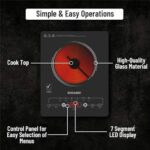 Sonashi Infrared Ceramic Cooker with 200W Display Power, 4 Digit LED Display with Touch Sensor Control and 11 Level Power Settings, Portable and Compact Infrared Cooker SIS-008N - Image 8