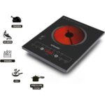 Sonashi Infrared Ceramic Cooker with 200W Display Power, 4 Digit LED Display with Touch Sensor Control and 11 Level Power Settings, Portable and Compact Infrared Cooker SIS-008N - Image 9