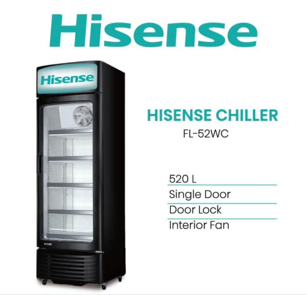 Hisense 520L Beverage Cooler, Chiller Display Showcase Fridge - Image 2