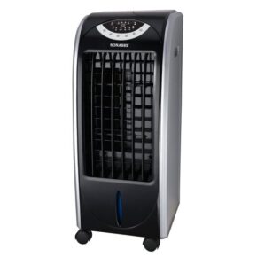 Sonashi Portable Air Cooler w/ 6 Liter Water Tank, 2 Ice Boxes, Three Wind Speeds, Water Level Indicator, 4 Castor Wheels, Electronic Display, 12 Hour Timer, SAC-202