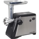 Sonashi Meat Grinder - 1500W Electric Meat Grinder w/ 3 Cutting Plates, Reverse Function, Stainless Steel Blade [Silver-Black] SMG-021N