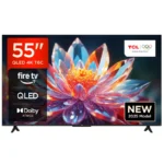 TCL 55 inches TV 4K Ultra HD Smart QLED Google, Alexa on Demand, Metallic Design, Frameless Design