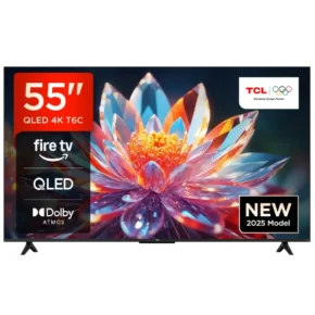 TCL 55 inches TV 4K Ultra HD Smart QLED Google, Alexa on Demand, Metallic Design, Frameless Design