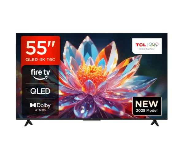 TCL 55 inches TV 4K Ultra HD Smart QLED Google, Alexa on Demand, Metallic Design, Frameless Design
