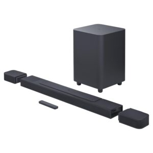 JBL Bar 1000 7.1.4 Channel Soundbar with Detachable Speakers, Dolby Atmos Surround, DTS:X + MultiBeam, PureVoice Tech, 880W Output, Built-In WiFi, Voice Assistant, 3D Sound -...