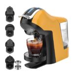 RAF 19 Bar Espresso 5 In1 Automatic Coffee Machine For Nespresso Original/ Gusto/L’OR/MIO/Ground Capsule And ESE Coffee Pods Making Cup Italian Espresso Multi