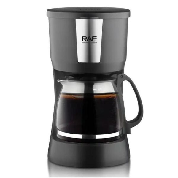 RAF Coffee Maker Machine 12 Cups R.131 - Silver & Black