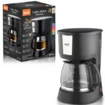 RAF Coffee Maker Machine 12 Cups R.131 - Silver & Black