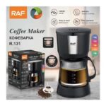 RAF Coffee Maker Machine 12 Cups R.131 - Silver & Black