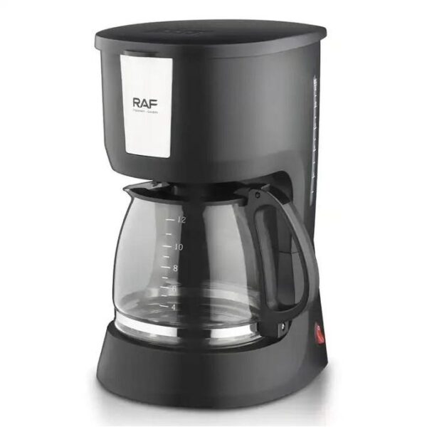 RAF Coffee Maker Machine 12 Cups R.131 - Silver & Black