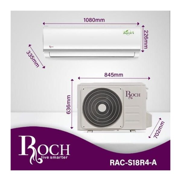 Roch 18000 BTU Original Wall Split AC Air Conditioner-White