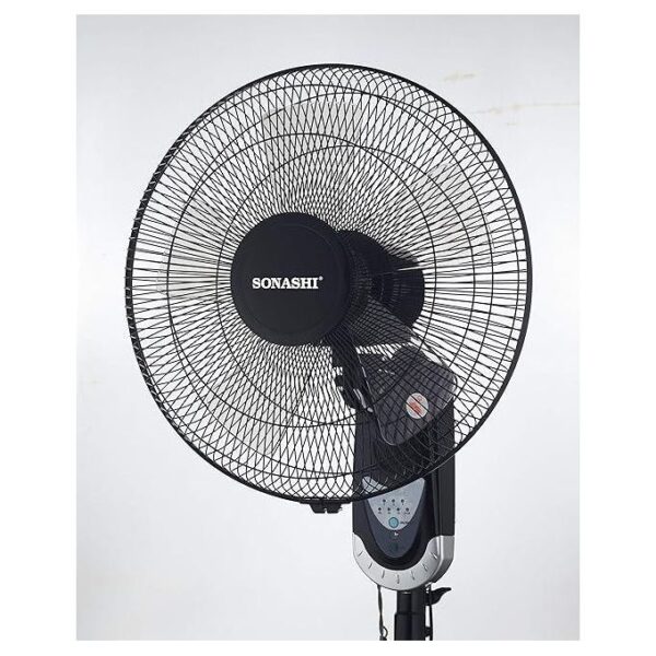 Sonashi 16 Inch High Performance Wall Fan With Remote Control-Black