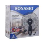 Sonashi 16 Inch High Performance Wall Fan With Remote Control-Black