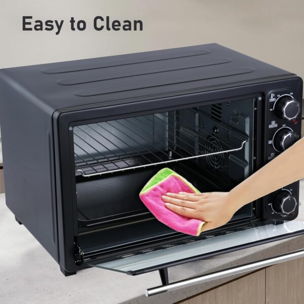 Sonashi 36L Electric Oven With Convection And Rotisserie Function | 4 Knobs And Temperature 100-250 Degrees | 60 Minute Timer With Bell | STO-731 Black 1500W