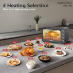 Sonashi 36L Electric Oven With Convection And Rotisserie Function | 4 Knobs And Temperature 100-250 Degrees | 60 Minute Timer With Bell | STO-731 Black 1500W