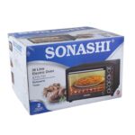 Sonashi 36L Electric Oven With Convection And Rotisserie Function | 4 Knobs And Temperature 100-250 Degrees | 60 Minute Timer With Bell | STO-731 Black 1500W