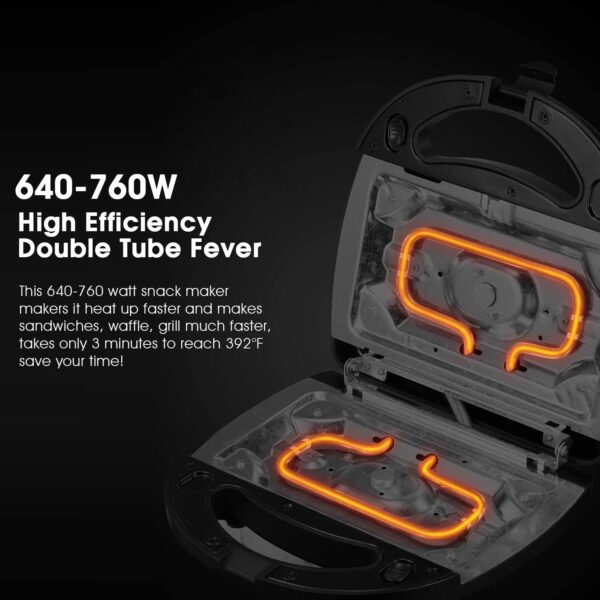 Sonashi 7-in-1 Multi Snack Maker SSM-862 - Detachable Sandwich, Grill, Donut, Waffle, Cupcake, Nutty, Omelet Making Plates | Kitchen Appliances