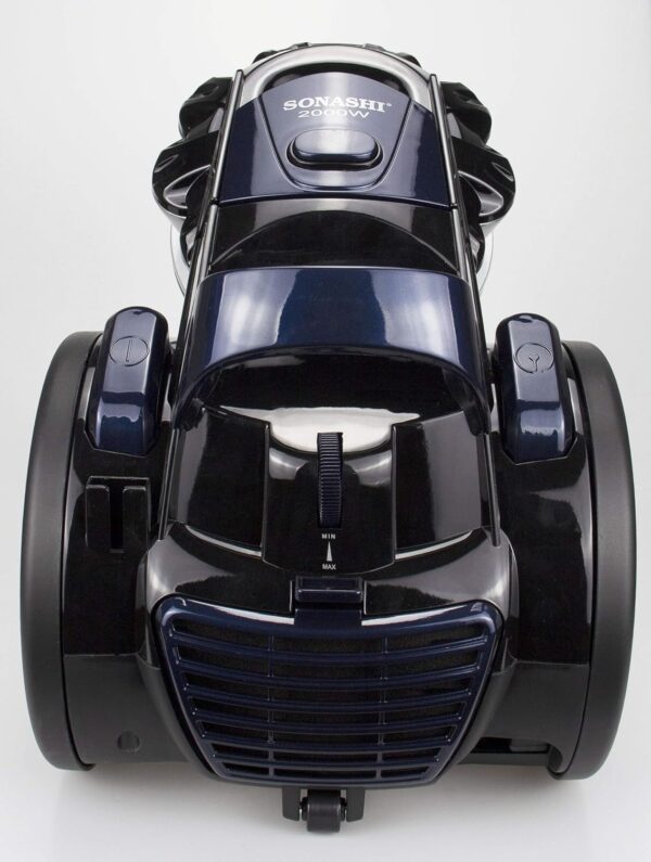 Sonashi Cyclone Canister Bagless Vacuum Cleaner [Black - Blue] SVC-9028C - 1200W Vacuum Cleaning Machine w/Metal Telescopic Tube, Speed Control, Low Noise | Home Appliances