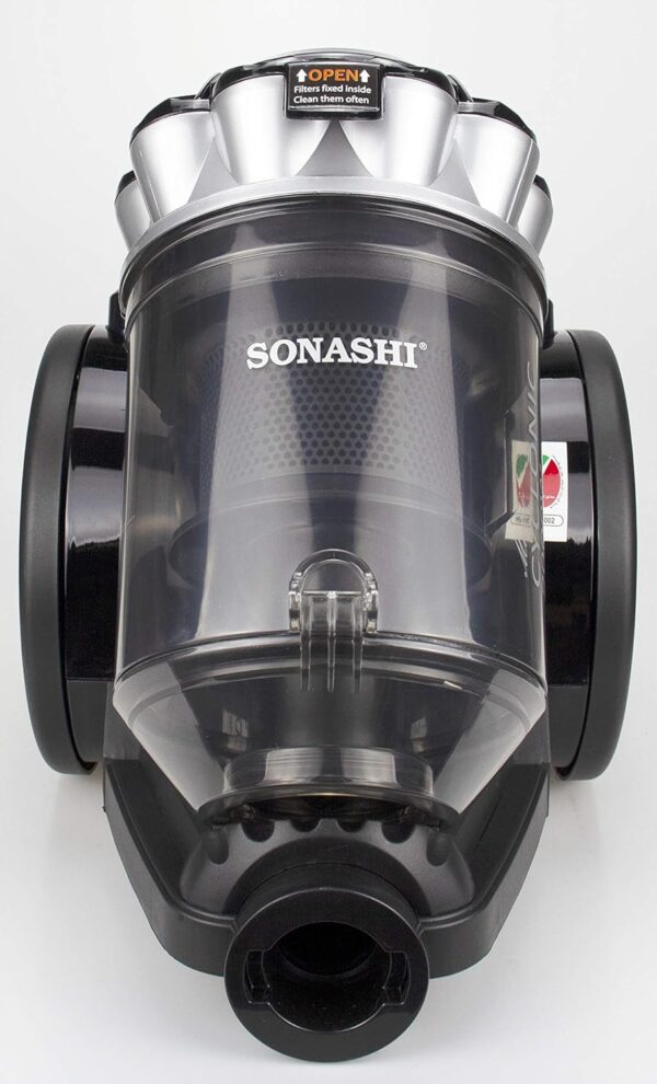 Sonashi Cyclone Canister Bagless Vacuum Cleaner [Black - Blue] SVC-9028C - 1200W Vacuum Cleaning Machine w/Metal Telescopic Tube, Speed Control, Low Noise | Home Appliances