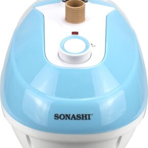 Sonashi Garment Steamer [Blue] SGS-321- Tank Garment Steamer w/Anti-Slip Foot Wheel, Extendable Aluminum Supporting Pole & Hanger, 1.3 L Water Tank | Home Appliances