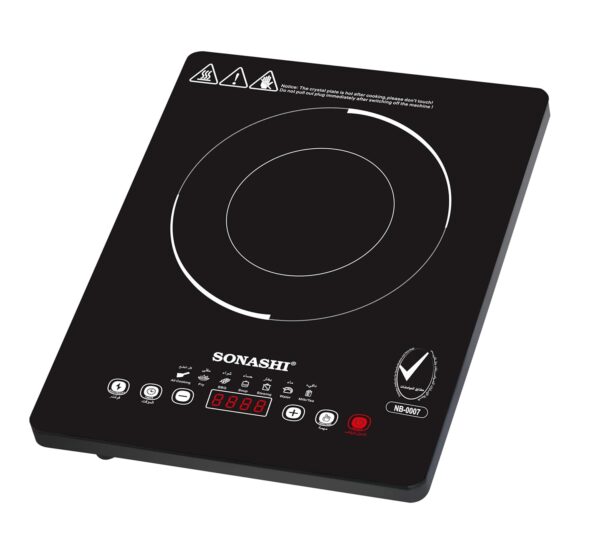 Sonashi Infrared Ceramic Cooker with 200W Display Power | 4 Digit LED Display with Touch Sensor Control and 11 Level Power Settings | Portable and Compact Infrared Cooker SIS-008N