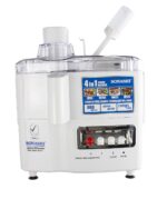 SONASHI SJB-309 4-in-1 Juicer Blender [White] 600W Copper Motor, 2 Speed, 3 Jars w/Lid for Wet/Dry Grinding, Grater & Strainer, Blender for Kitchen| Home Kitchen Appliances