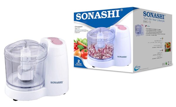 SONASHI SMC-13 Kitchen Chopper [White] Dual Speed 350ml Blender Chopper with Plastic Jug, 220-240V 50/60Hz 120W | Home Kitchen Appliances