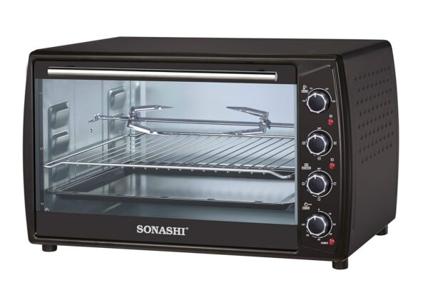 Sonashi STO-732 63 Liters Electric Oven w/Indicator Light, Inside Lamp, Cooking Accessories, Adjustable Temperature, Timer | Electric Oven | Home Appliances