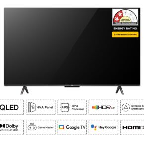 TCL 108 cm (43 inches) 4K Ultra HD Smart QLED Google TV 43P71K