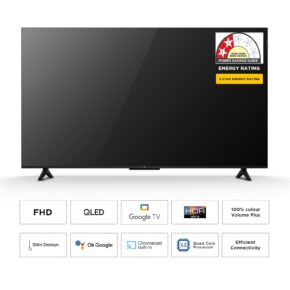 TCL 126 cm (50 inches) Metallic Bezel-Less, FHD Smart QLED Google TV 50S5K